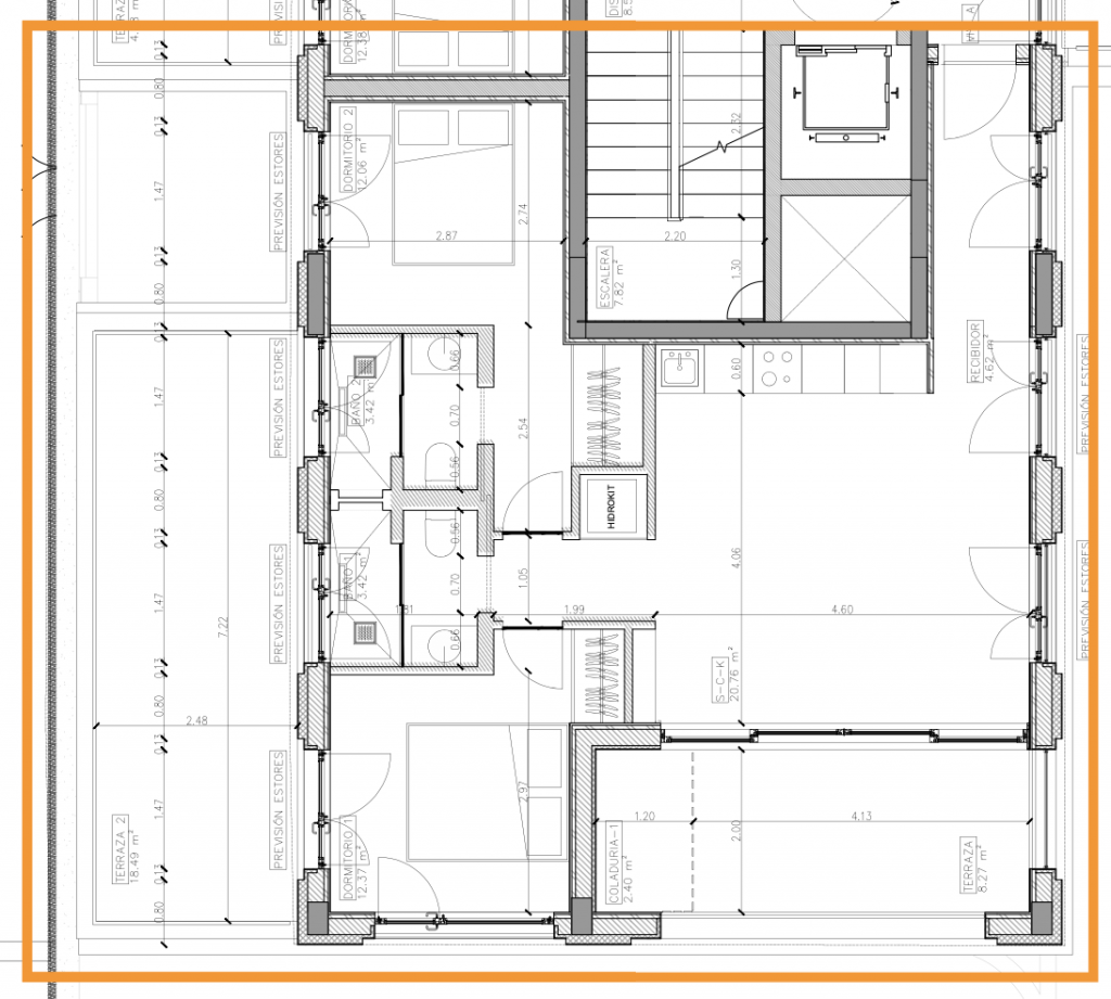 Apartment 1A Floor Plan - Bellver Place